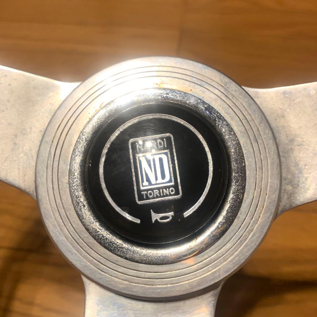 美品ナルディNardi ウッドハンドル34cm ボス付きDATSUN日産サニー