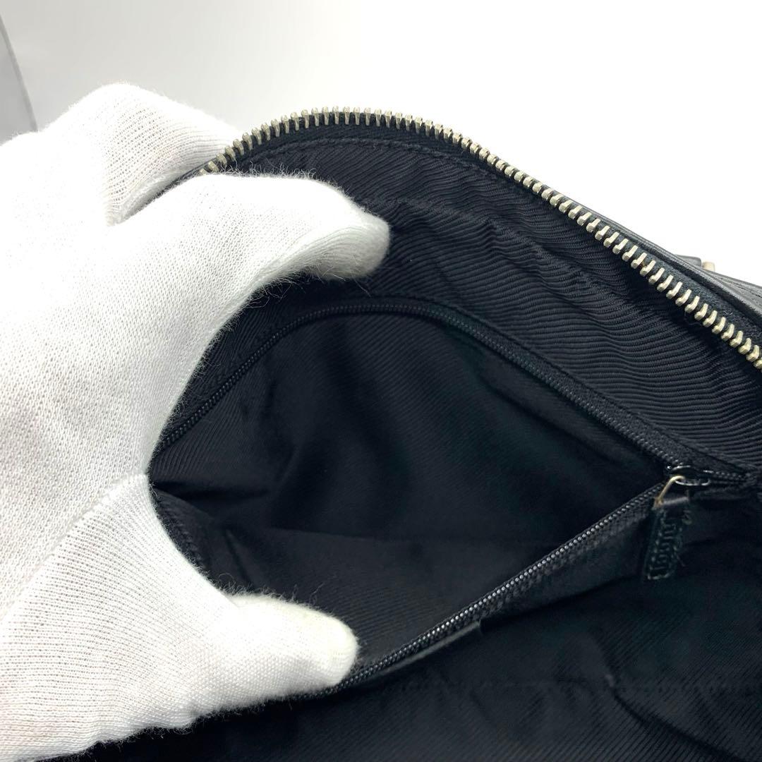 GUCCI グッチ GG柄 ミニボストン ハンドバッグ 黒 キャンバス 正規品