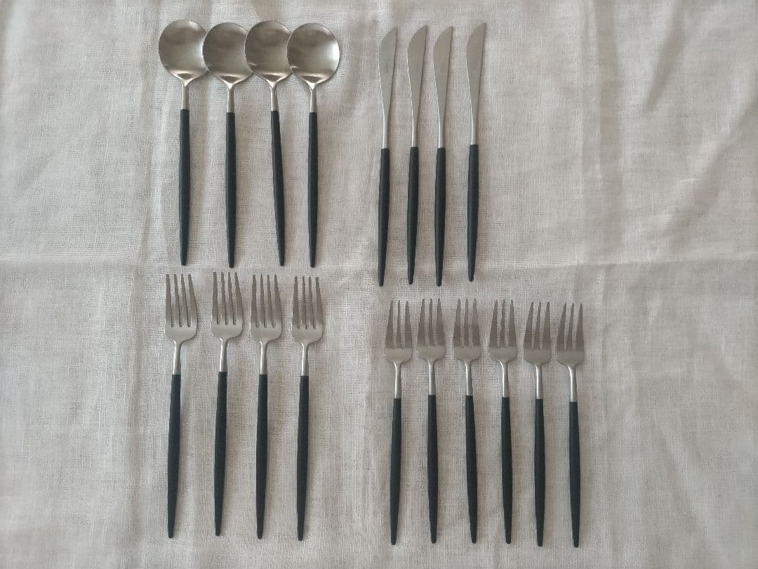 クチポール　Cutipol カトラリーセット　GOA　ブラックシルバー