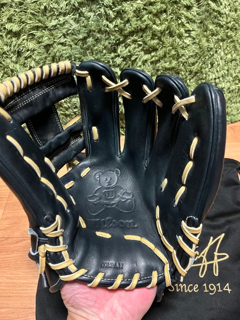 ウィルソンスタッフ 硬式内野手用グラブ 1975型 Wブラック×キャメル