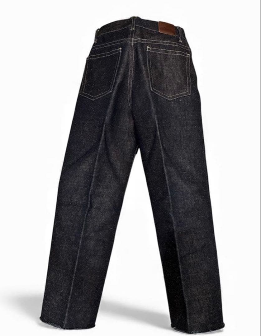 DENIM BONDING WIDE STRAIGHT PANTS フミカウチダ
