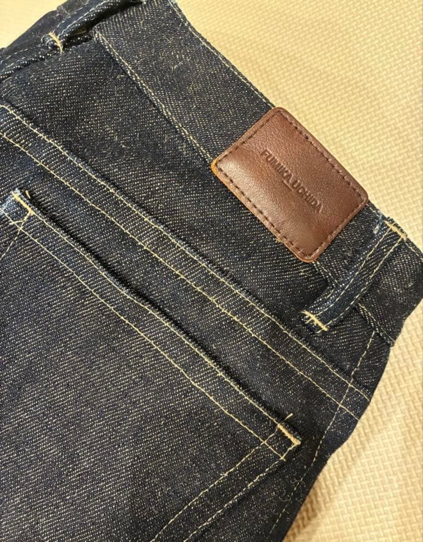 DENIM BONDING WIDE STRAIGHT PANTS フミカウチダ