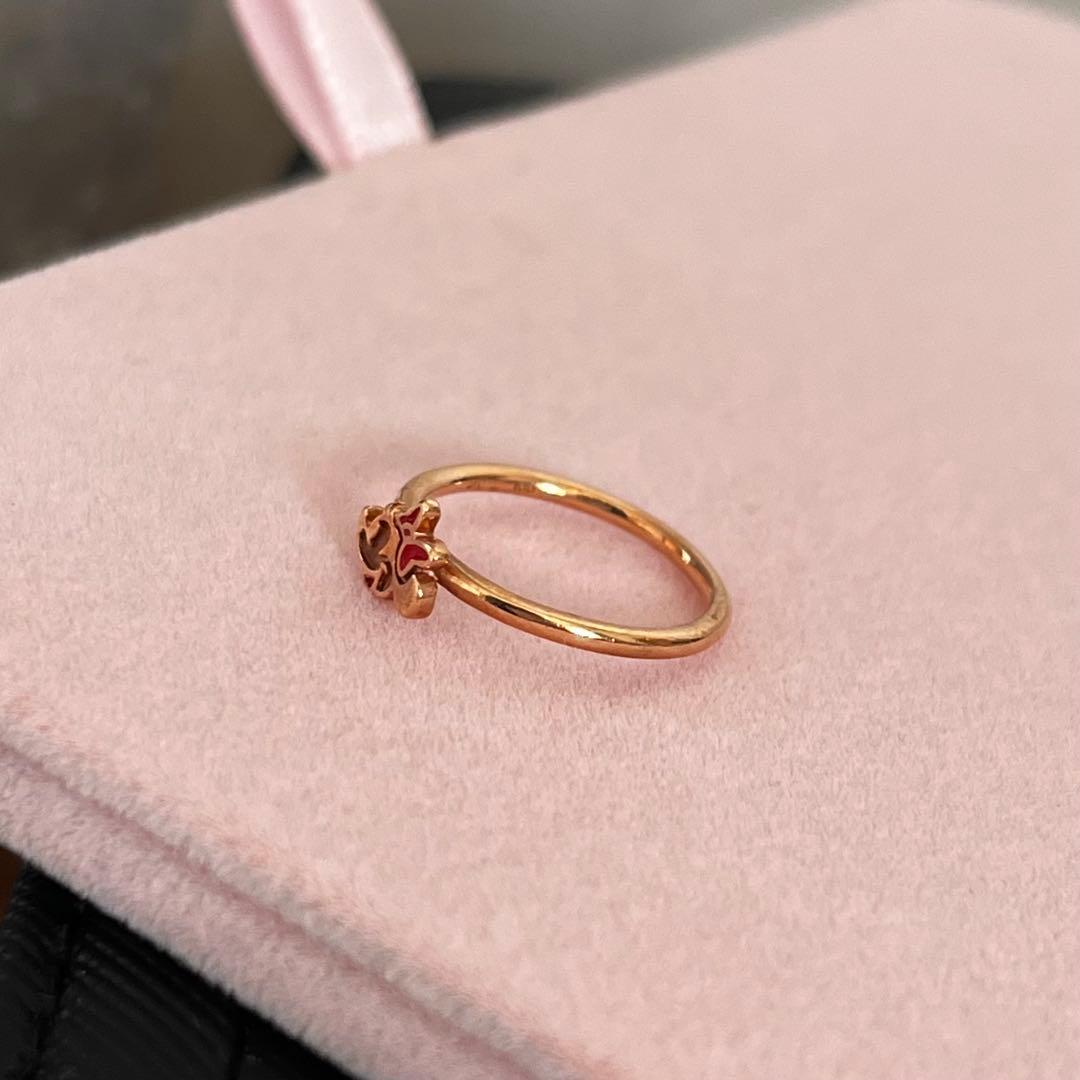 美品 4°C ヨンドシー K10PG ディズニー ミニー リング