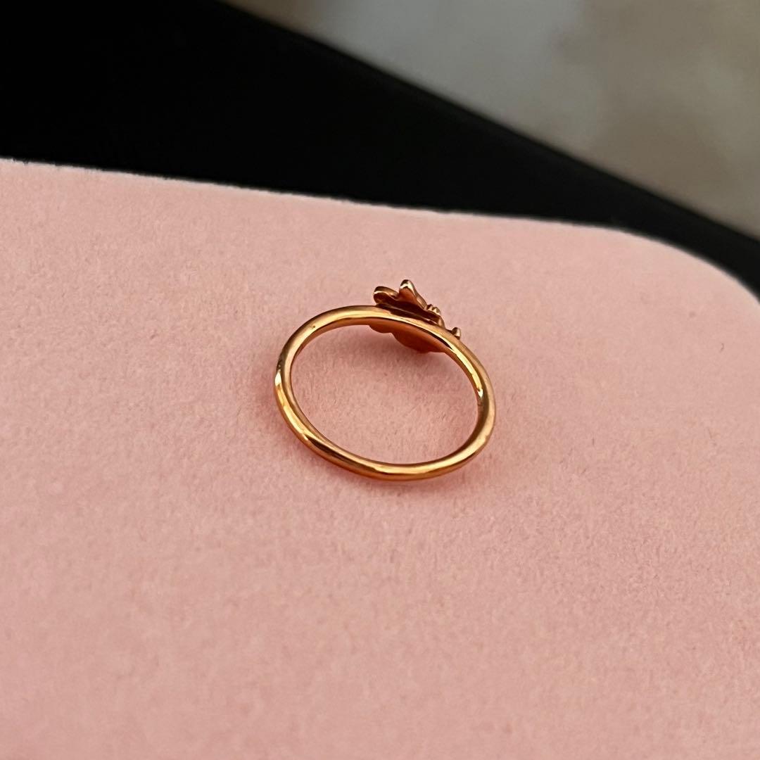 美品 4°C ヨンドシー K10PG ディズニー ミニー リング