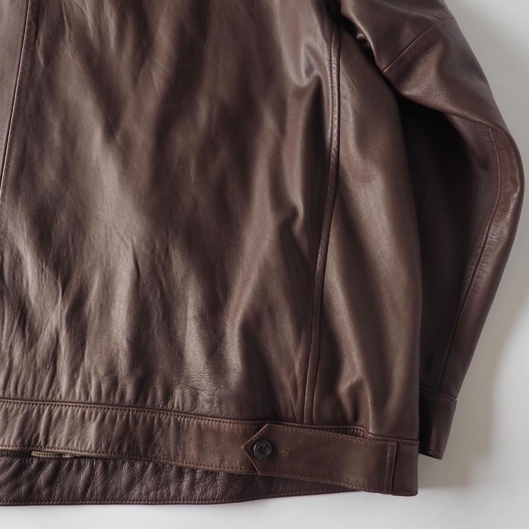 ラルフローレン　レザージャケット　本革　ビッグサイズ　ブラウン　美品