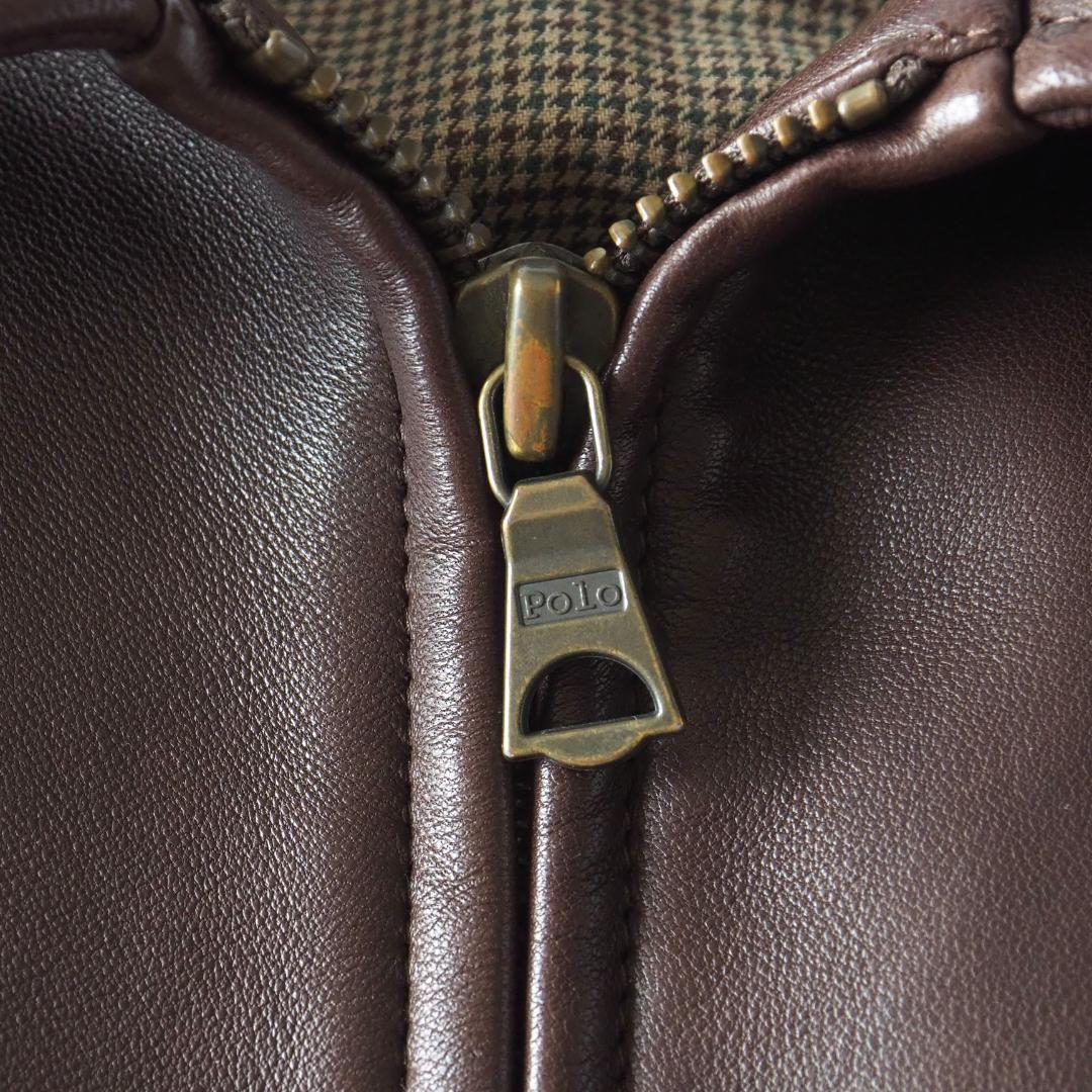 ラルフローレン　レザージャケット　本革　ビッグサイズ　ブラウン　美品