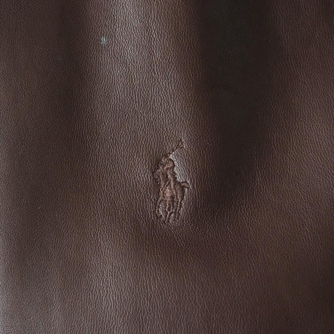 ラルフローレン　レザージャケット　本革　ビッグサイズ　ブラウン　美品