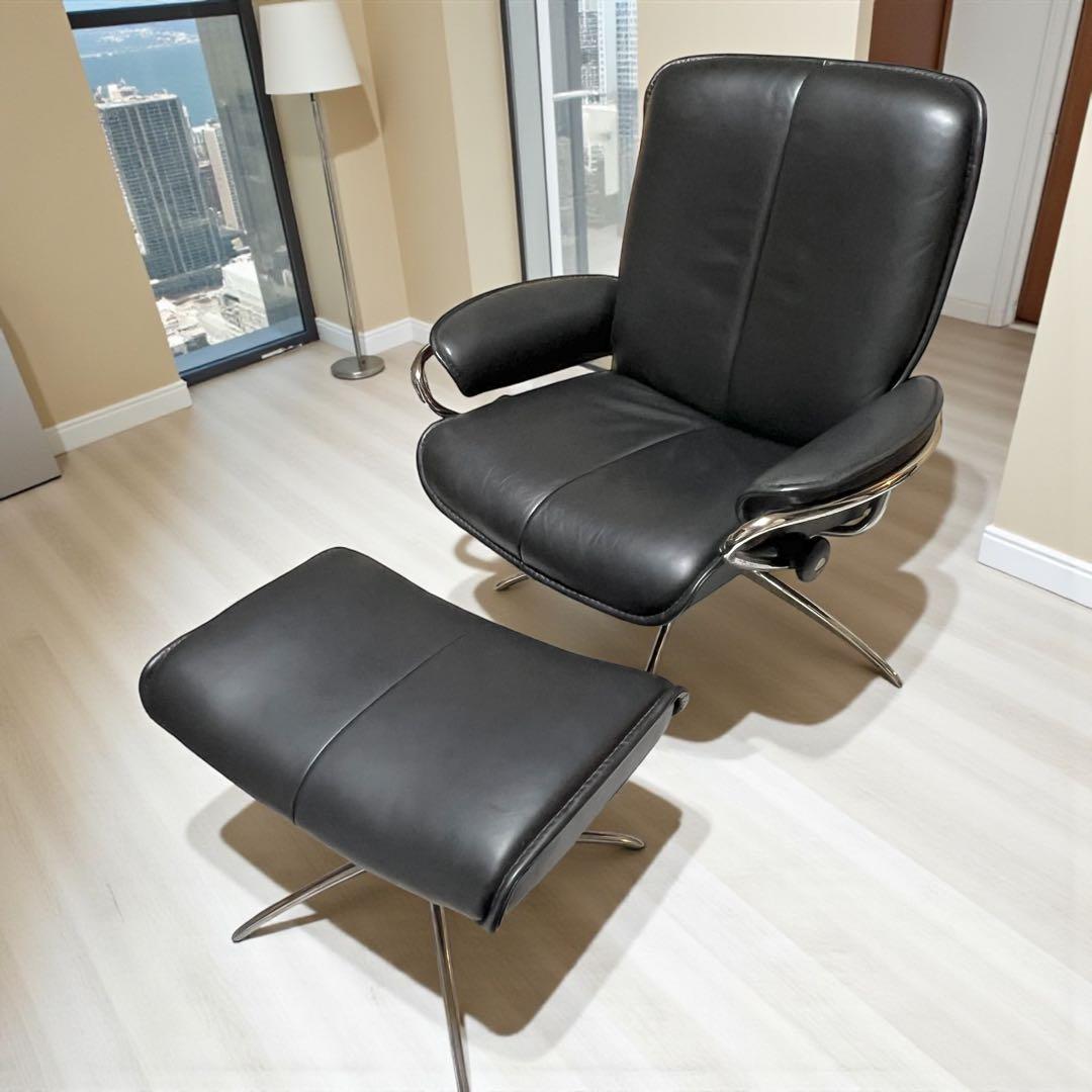 EKORNES Stressless ローバックチェア シティ　オットマン別売