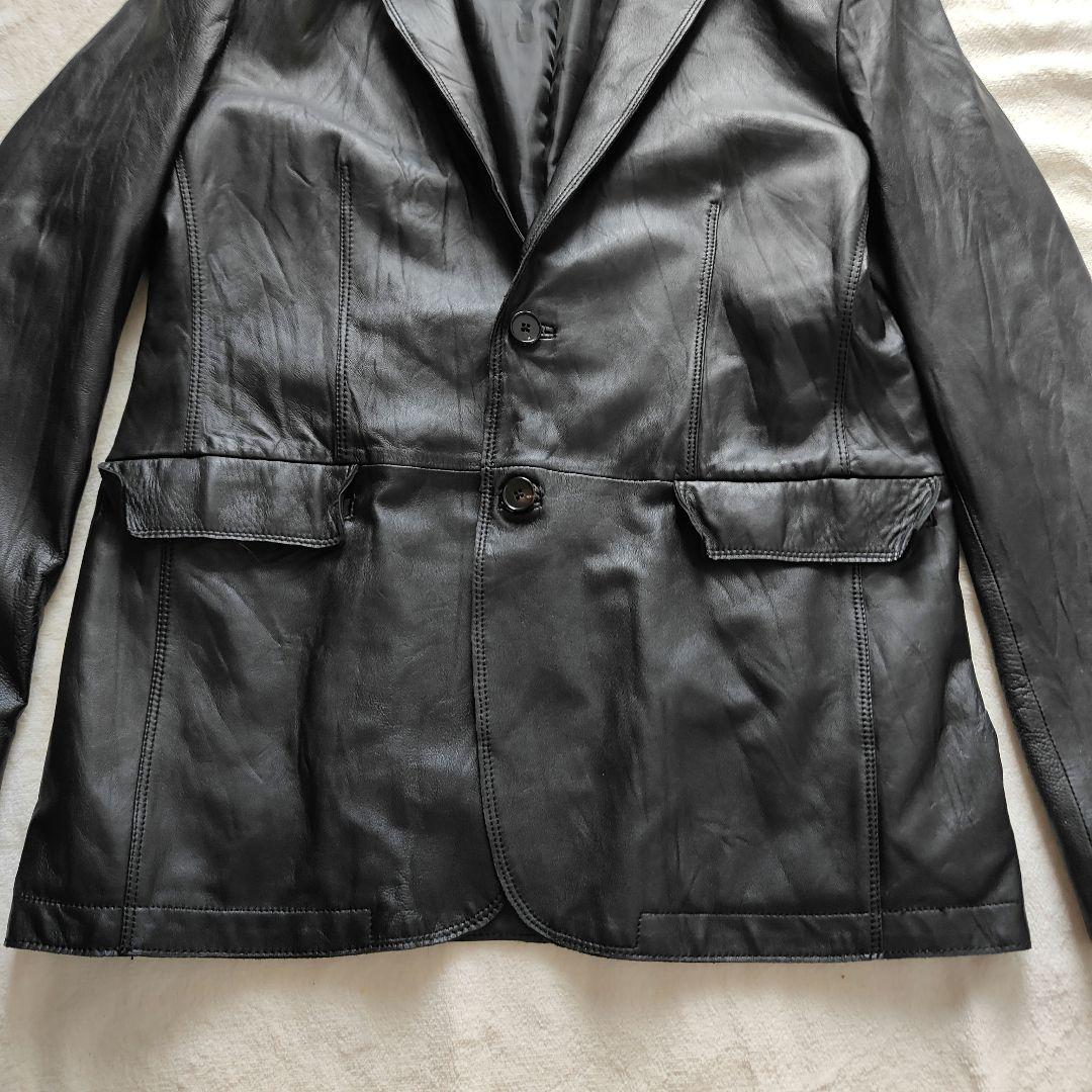 JOSEPH HOMME レザージャケット 50 ブラック オンワード樫山