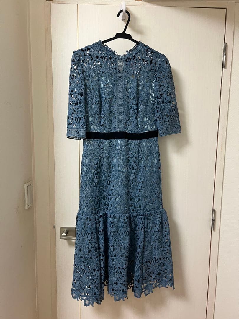 CELFORD レースワンピース ブルー　38