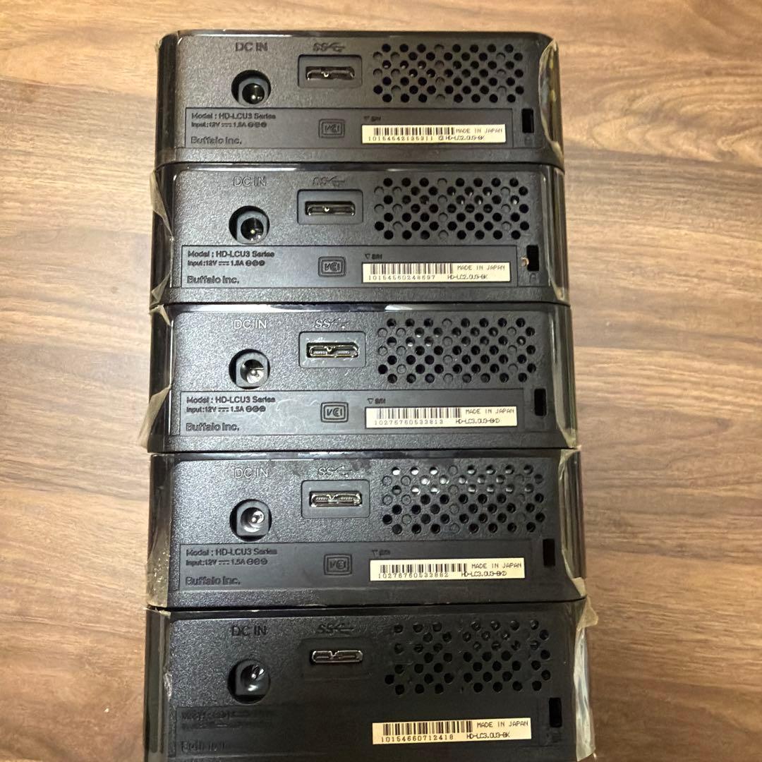 Buffalo HD-LC2.0U3 外付けHDD 5台セット