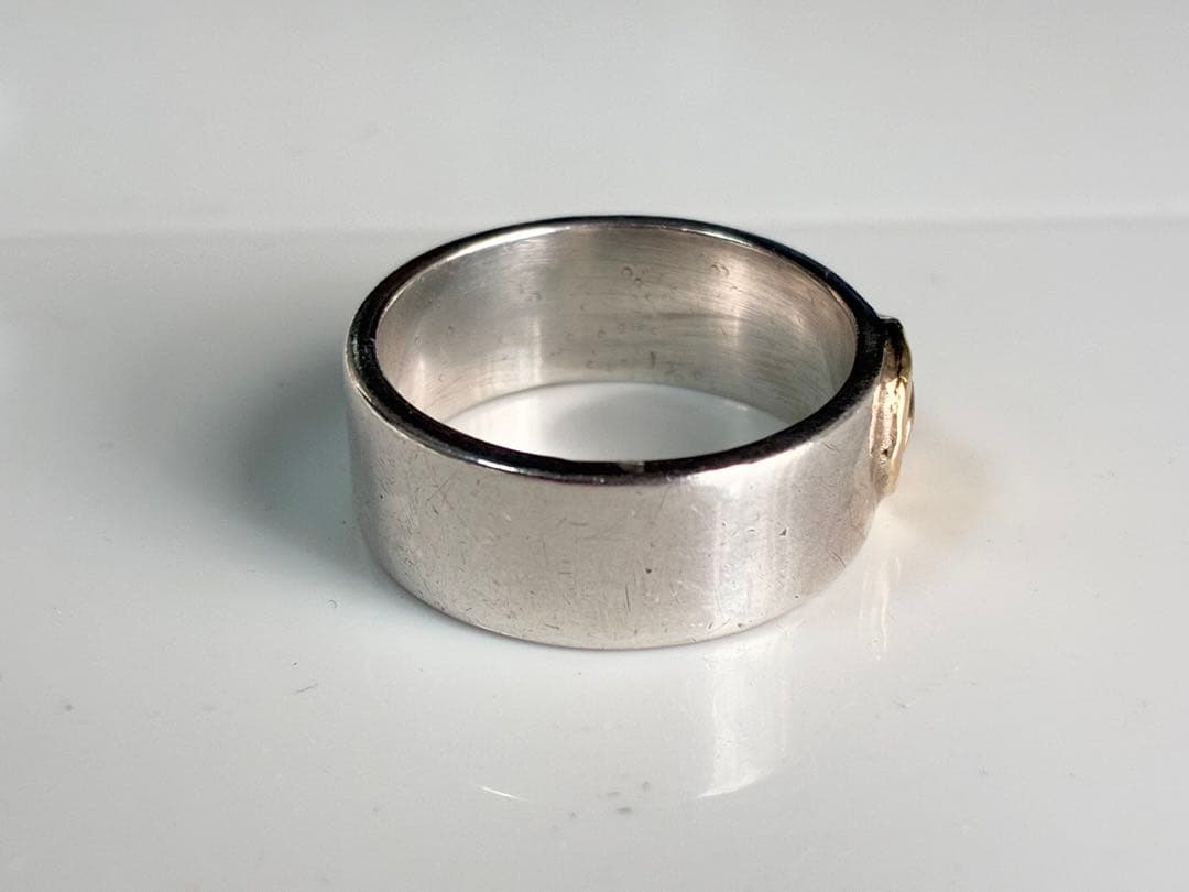 goro's ゴローズ 平打ちリング イーグル シルバーゴールド リング