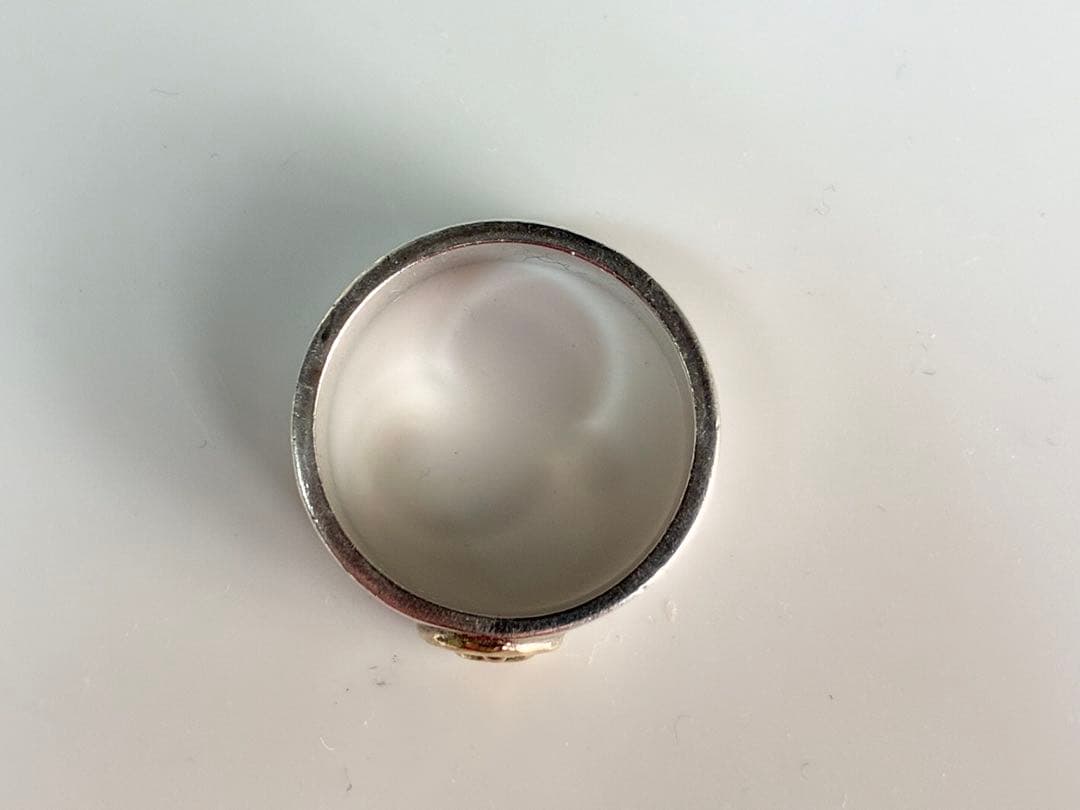 goro's ゴローズ 平打ちリング イーグル シルバーゴールド リング