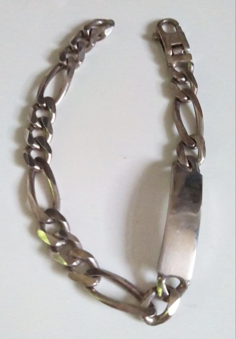 ゆーページ。シルバー925 フィガロチェーン 喜平 ブレスレット