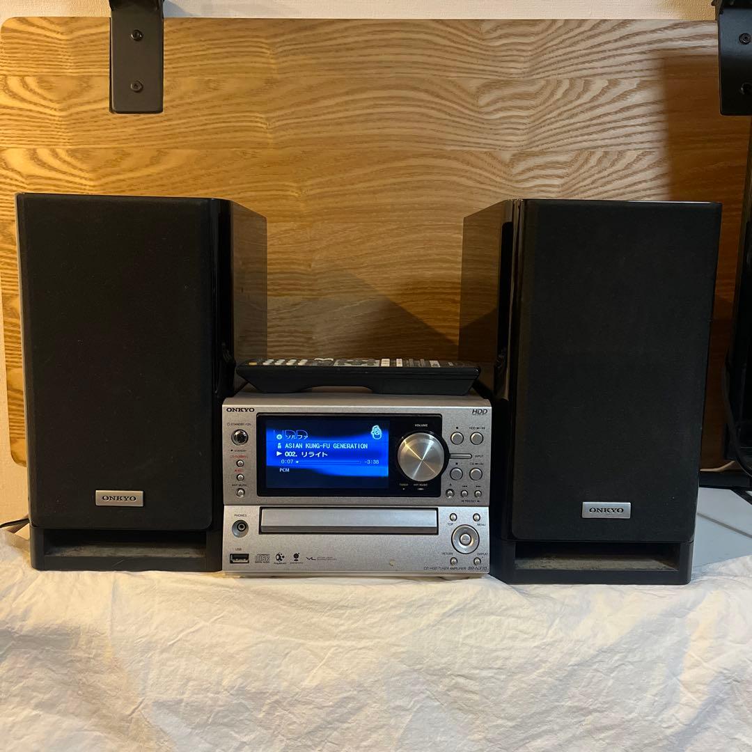 ONKYO BR-NX10 CD HDD ミニコンポ リモコン　マニュアル類付き
