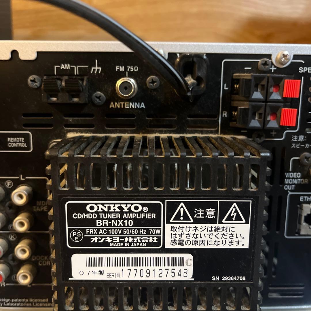 ONKYO BR-NX10 CD HDD ミニコンポ リモコン　マニュアル類付き