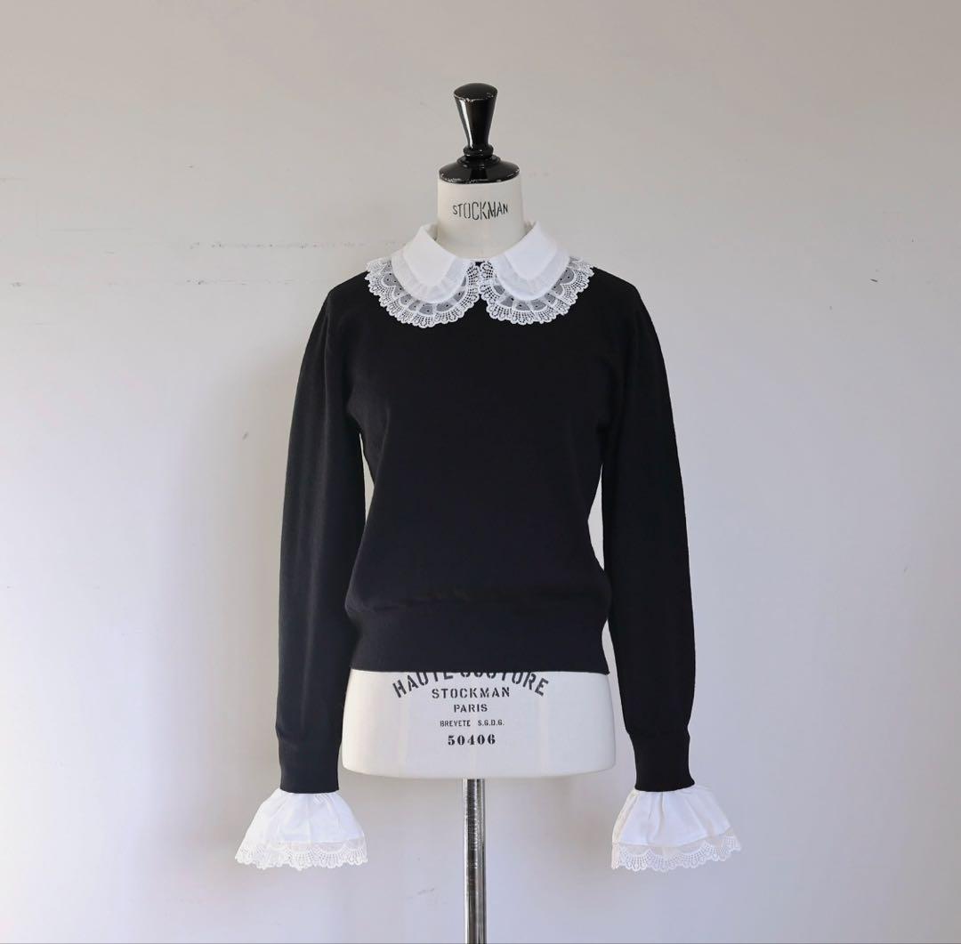 Gypsohila Lace Accent Knit♪ブラックジプソフィア