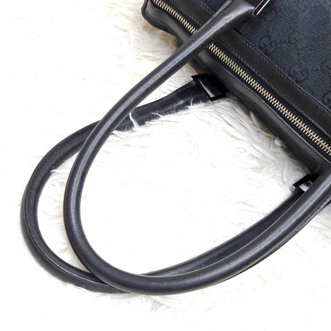 良品✨グッチ ミニボストン ブラック GGキャンバス レザー 000 0851