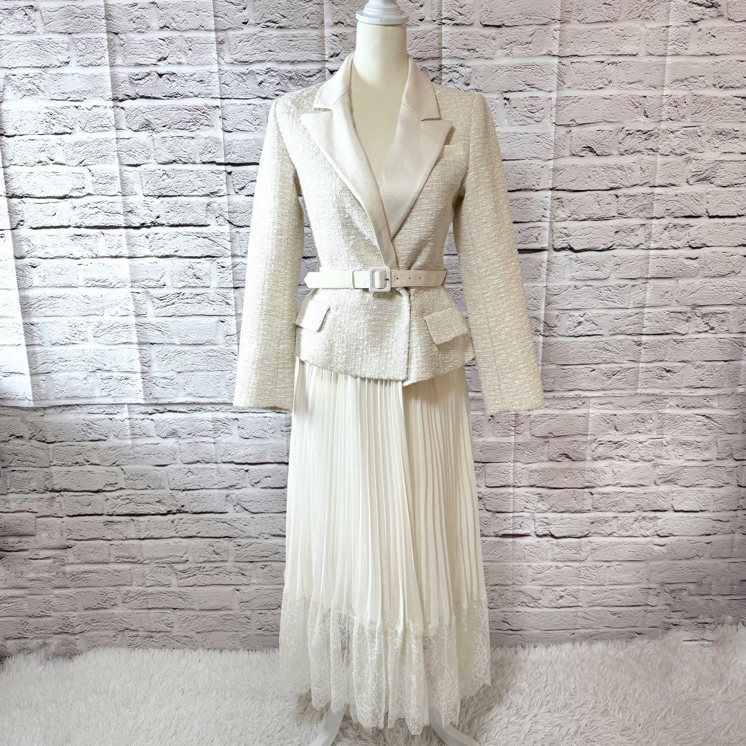 【Self-Portrait】セルフポートレート ツイードミディスーツワンピース