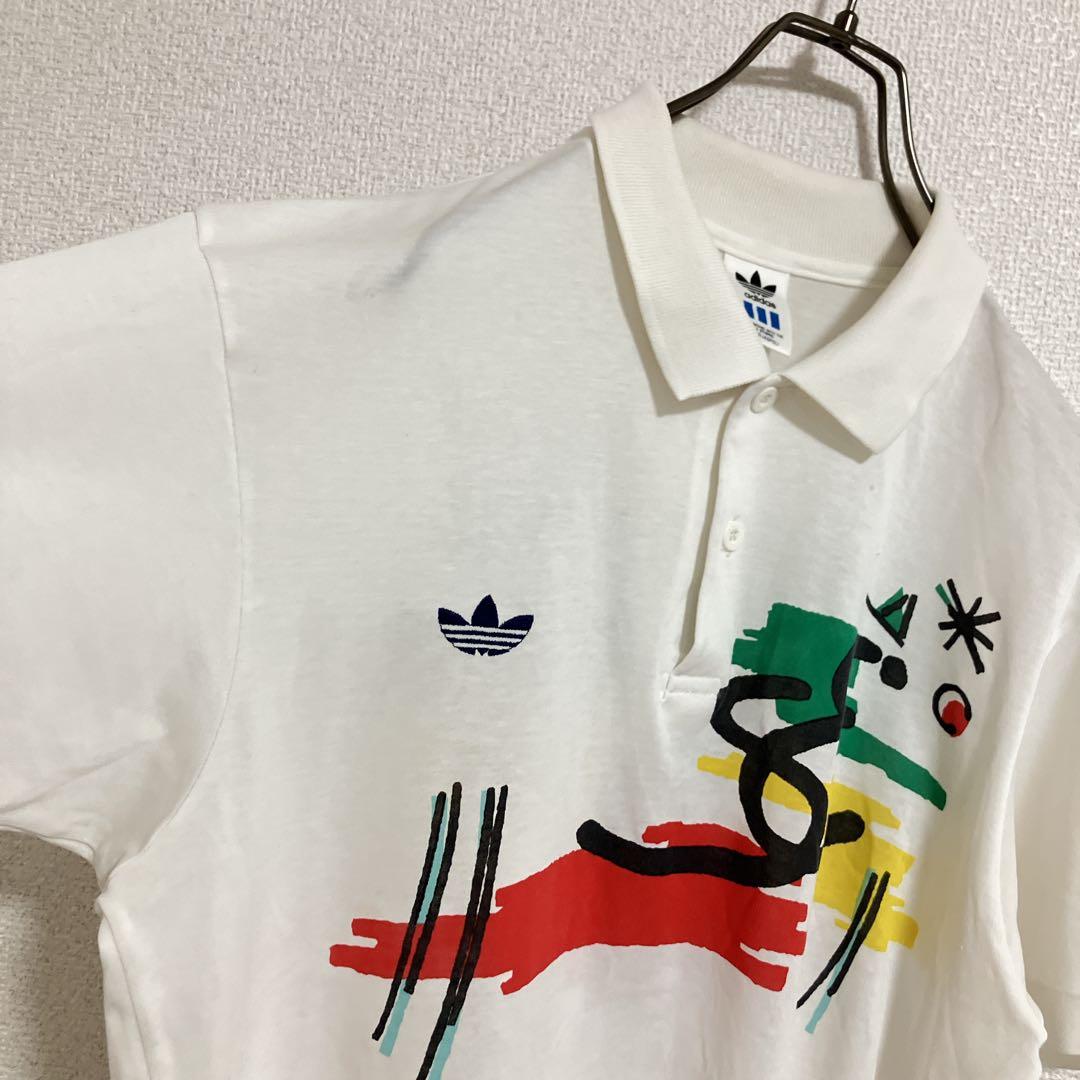 【稀少】アディダスオリジナルス　デサント　ステファンエドバーグ　ポロシャツ　白
