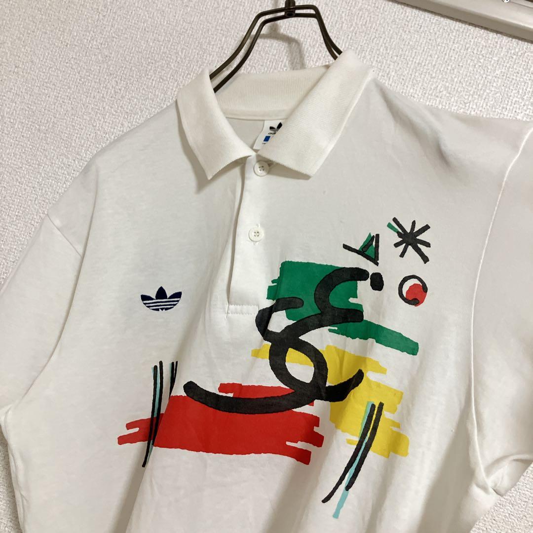 【稀少】アディダスオリジナルス　デサント　ステファンエドバーグ　ポロシャツ　白