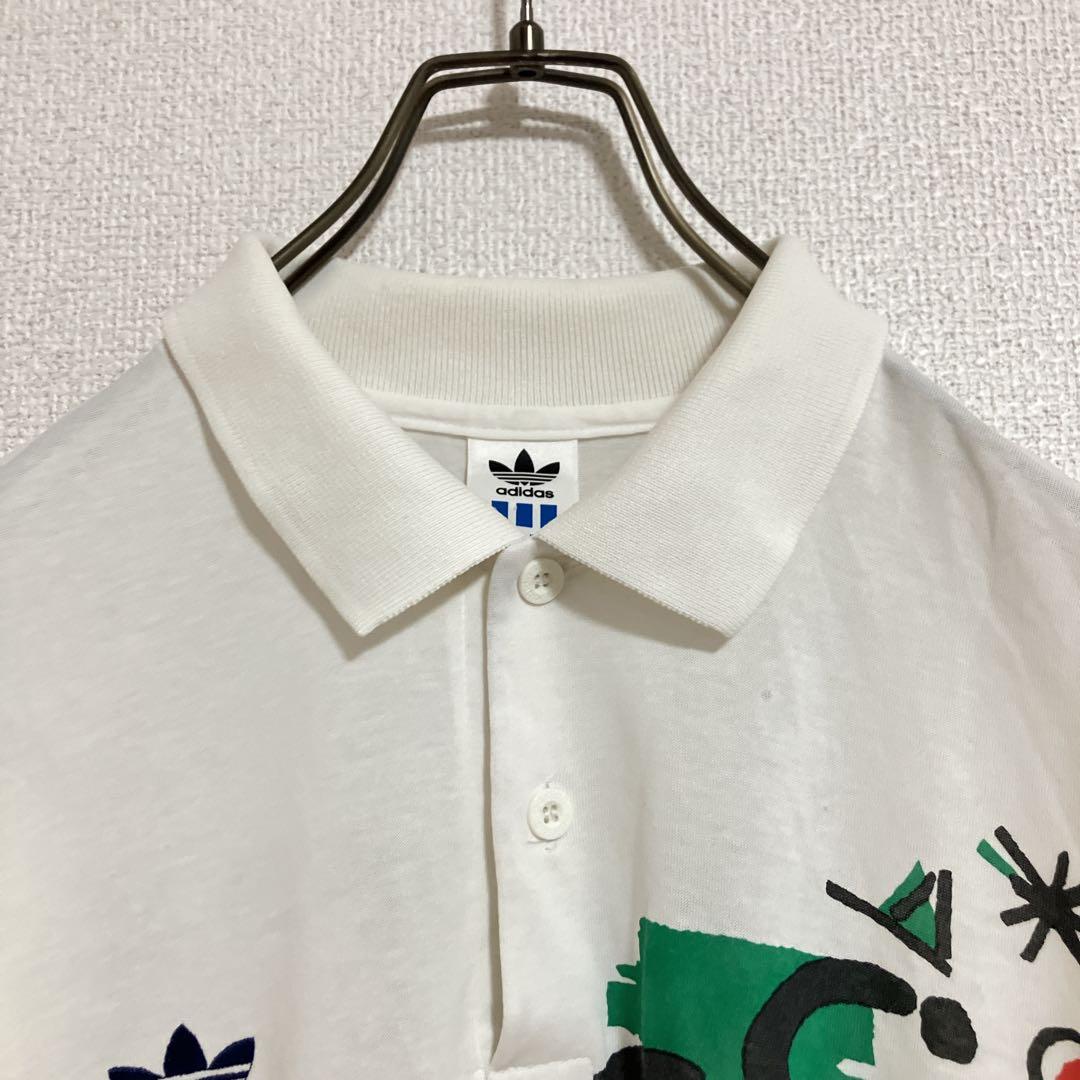 【稀少】アディダスオリジナルス　デサント　ステファンエドバーグ　ポロシャツ　白