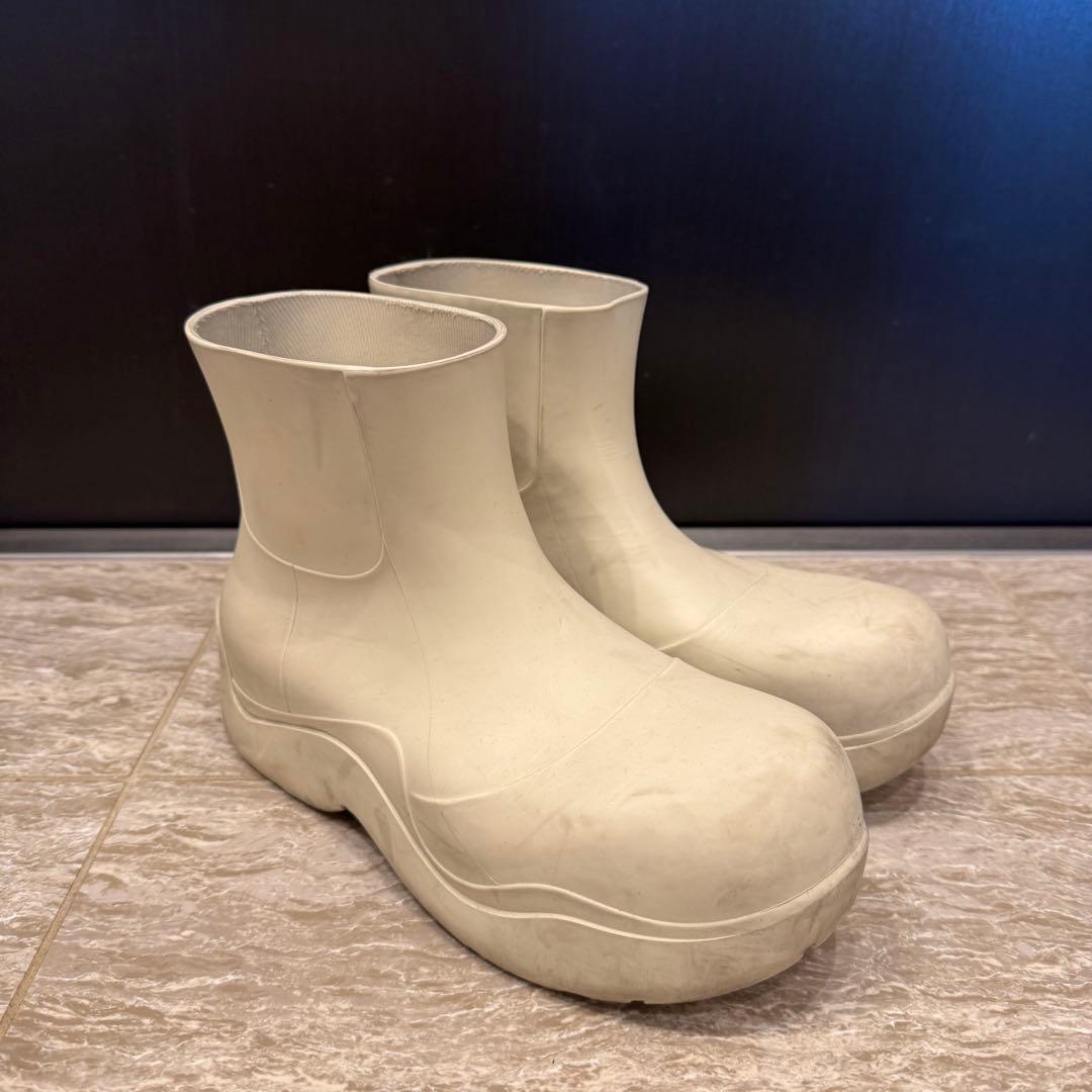 BOTTEGA VENETA パドルブーツ パドルアンクルブーツ 37 ホワイト