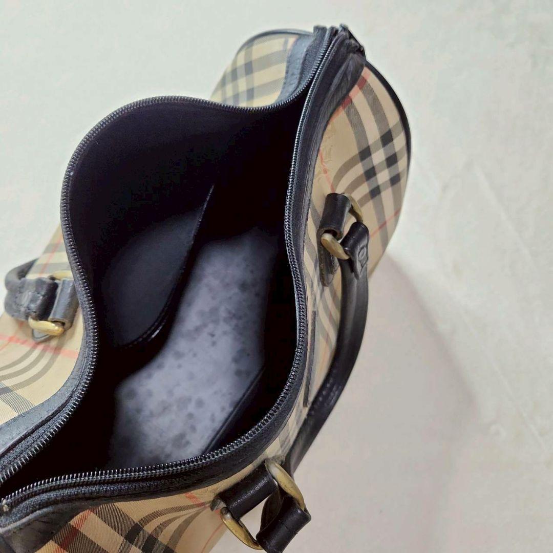 Burberrys バーバリーズ ノバチェック ハンドバッグ ホースロゴ レトロ