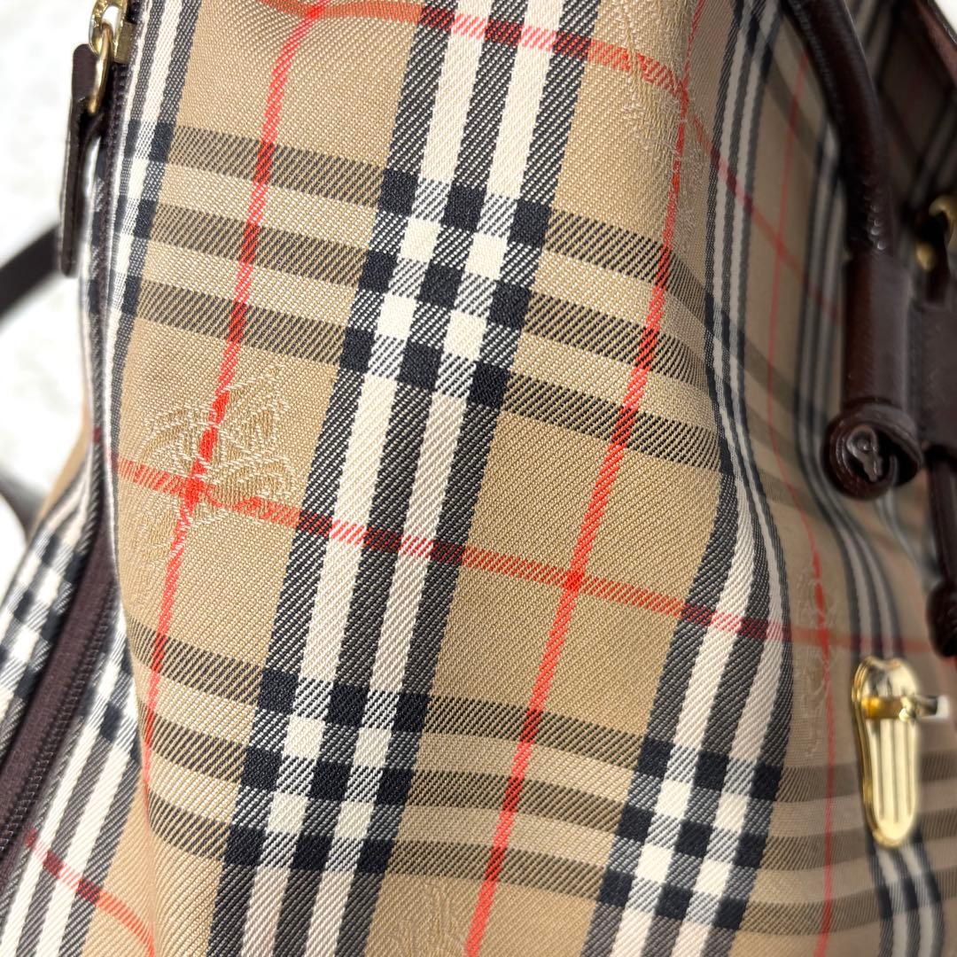 【美品】 バーバリー リュック ノバチェック ゴールド 金具 シャドウホース
