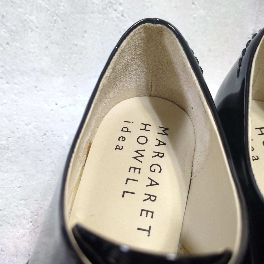 極美品 マーガレットハウエル アイデア ヒールパンプス エナメル 24.5cm