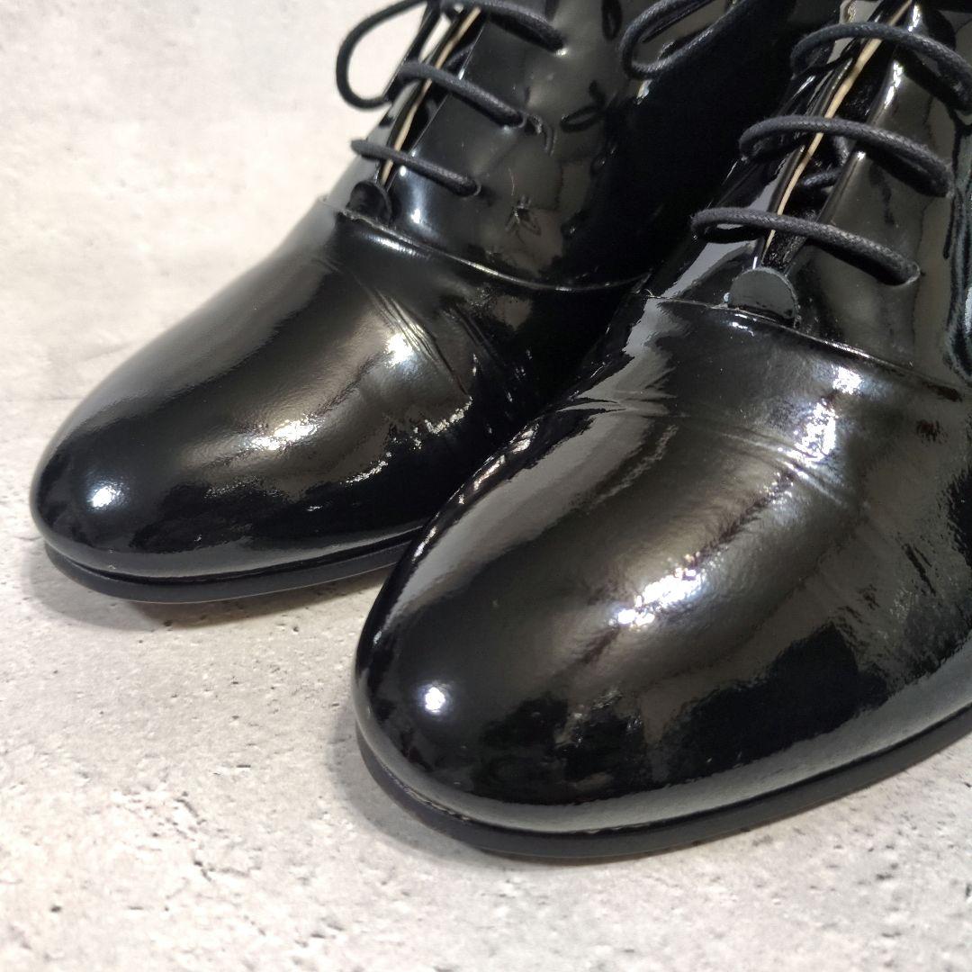 極美品 マーガレットハウエル アイデア ヒールパンプス エナメル 24.5cm