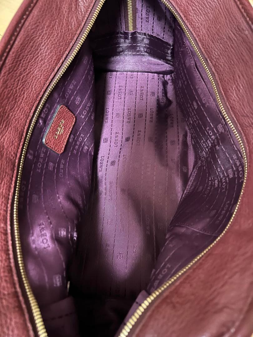 LOEWE ロエベ アマソナ36 ボルドー ボストンバッグ レザー