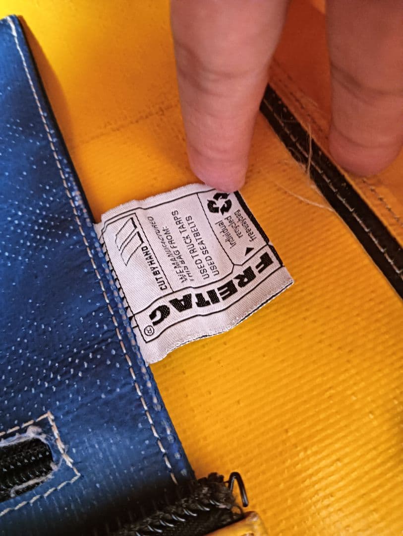 美品! レアカラー！FREITAGフライターグF74 旧BOBトートバッグ黄×黒