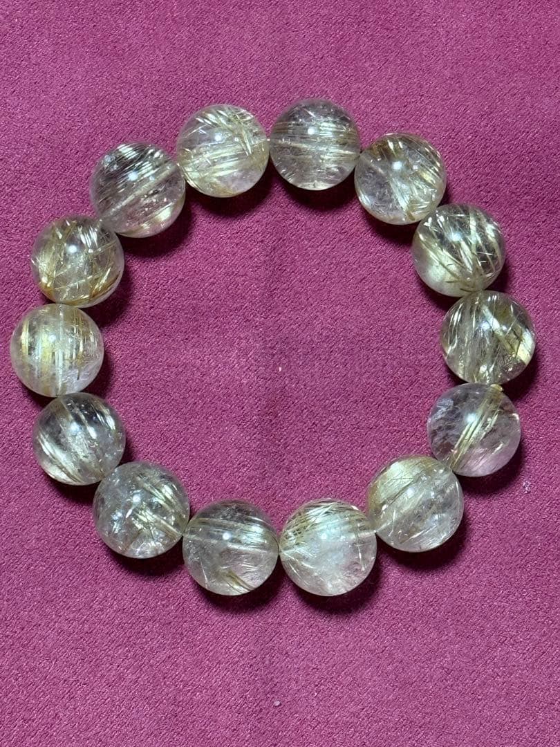 タイチンルチルクォーツ ブレスレット 15mm