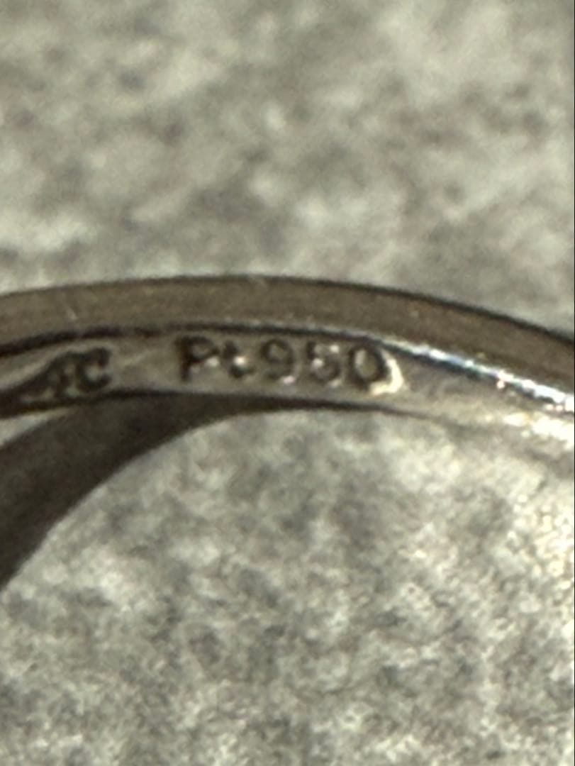 4℃ ダイヤモンド プラチナリング PT950 8号 レディース 指輪