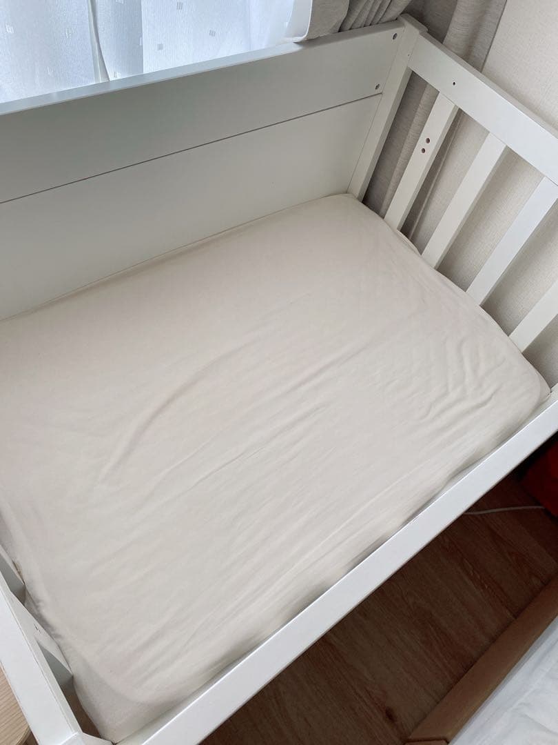 【直接受け渡し】5way ベビーベッド ホワイト &ベットシーツ&マット