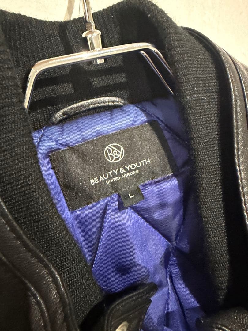 s*o様 【美品】BEAUTY & YOUTH ブラックレザージャケット（裏地ブ