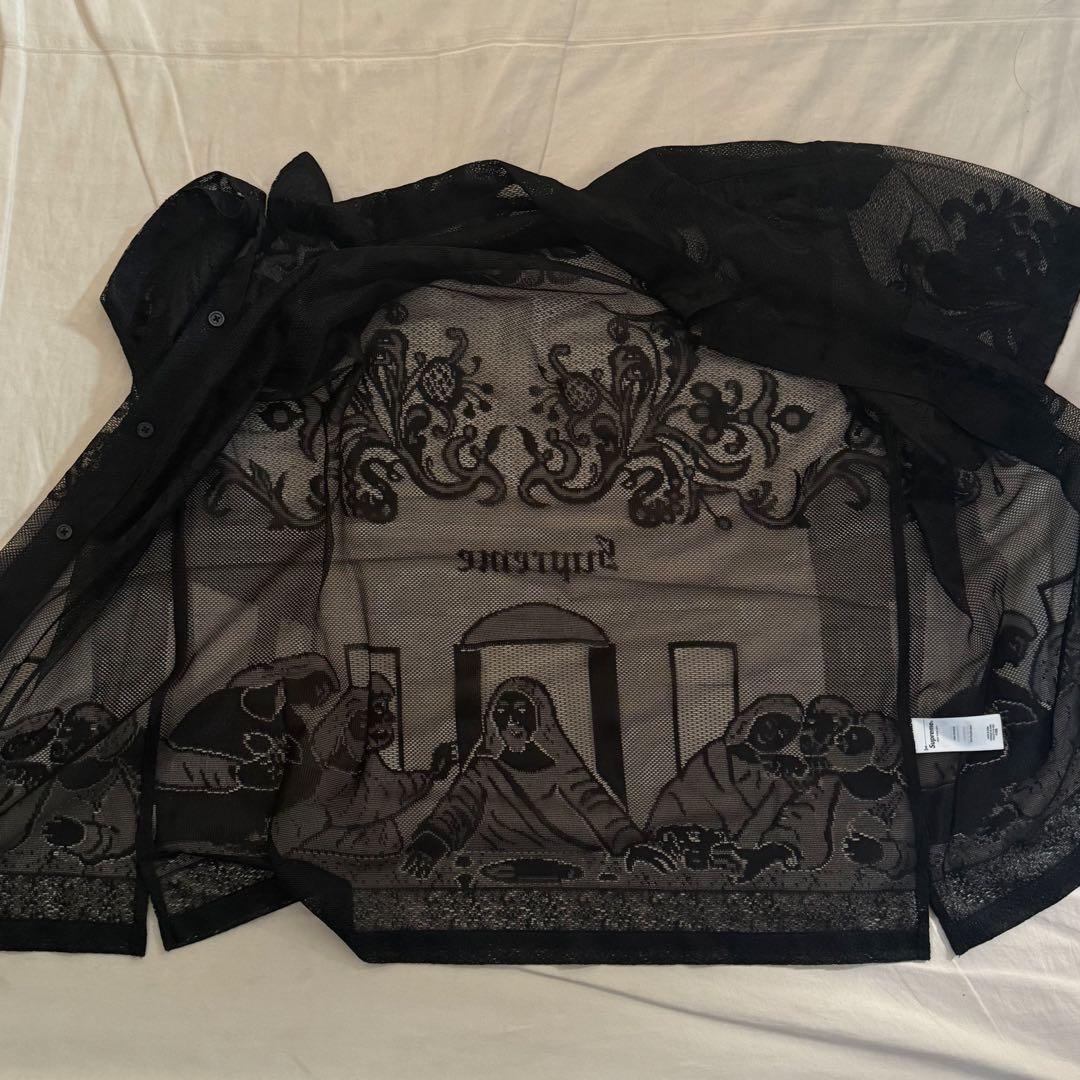 Supreme メッシュ 半袖シャツ ブラック　最後の晩餐　アート　美術　レア