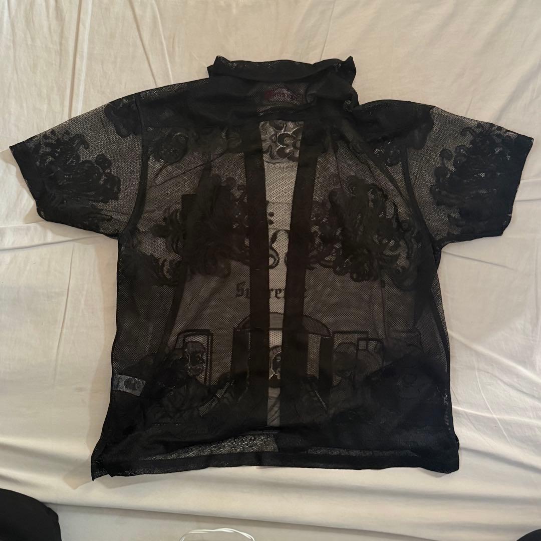 Supreme メッシュ 半袖シャツ ブラック　最後の晩餐　アート　美術　レア