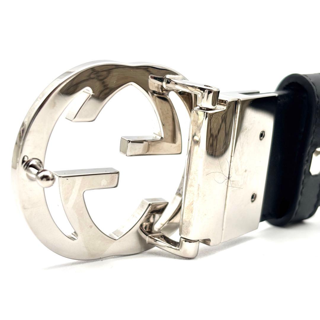 未使用保管品 グッチ ベルト GGスプリーム インターロッキング ロゴバックル