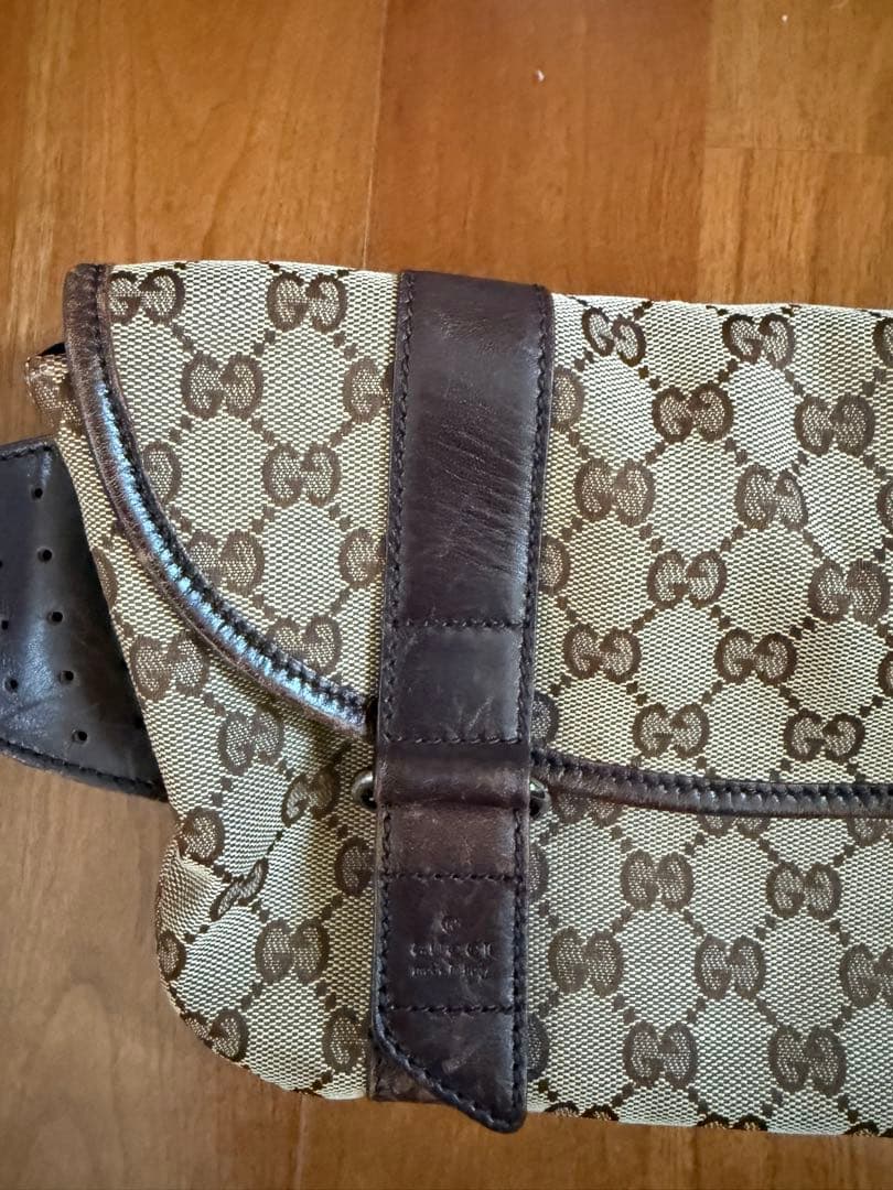 GUCCI グッチ GGキャンバス ボディバッグ ウエストポーチ