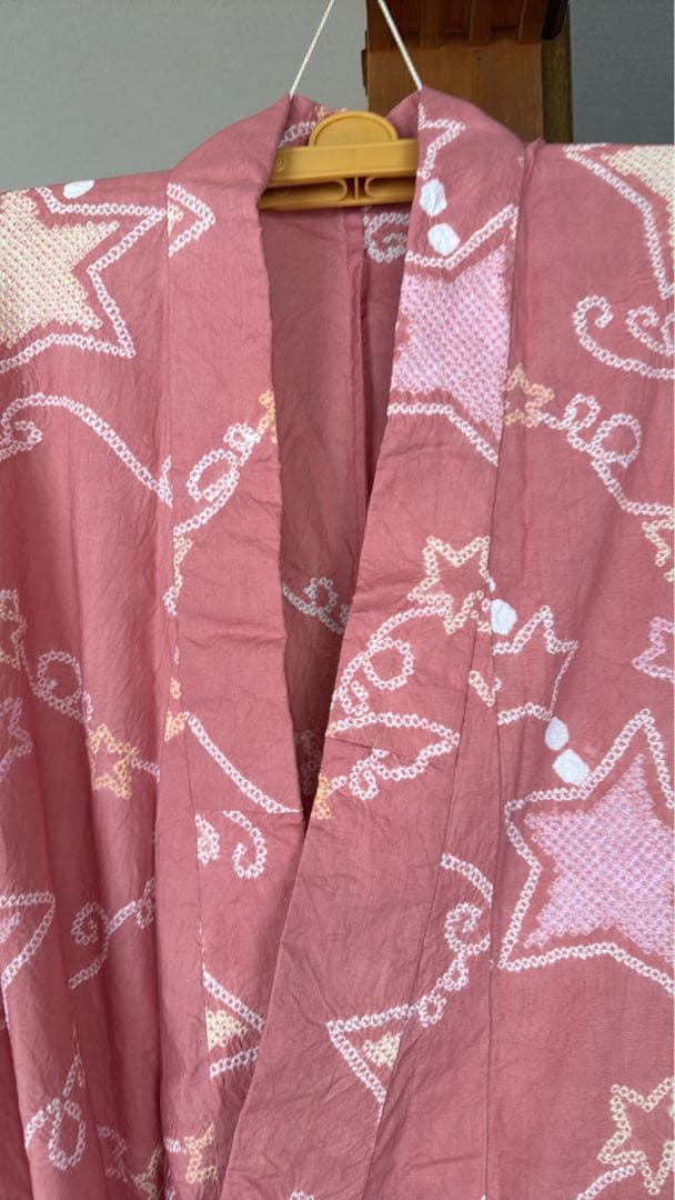 有松鳴海絞り浴衣　有松絞り浴衣　絞り　裄67