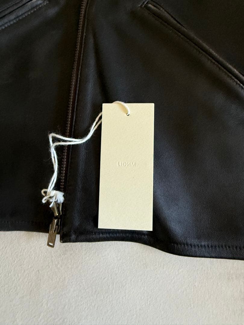 【美品】LIDNM VINTAGE WASHED LEATHER ZIP / L