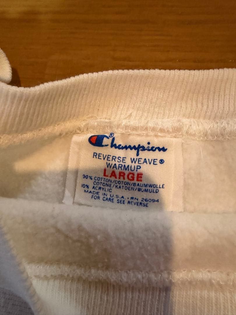 80s チャンピオンリバースウィーブ　白　トリコタグ