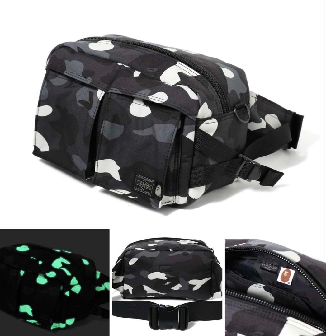 BAPE x PORTER シティカモ ボディ バッグ コラボ　ウエスト ポーチ