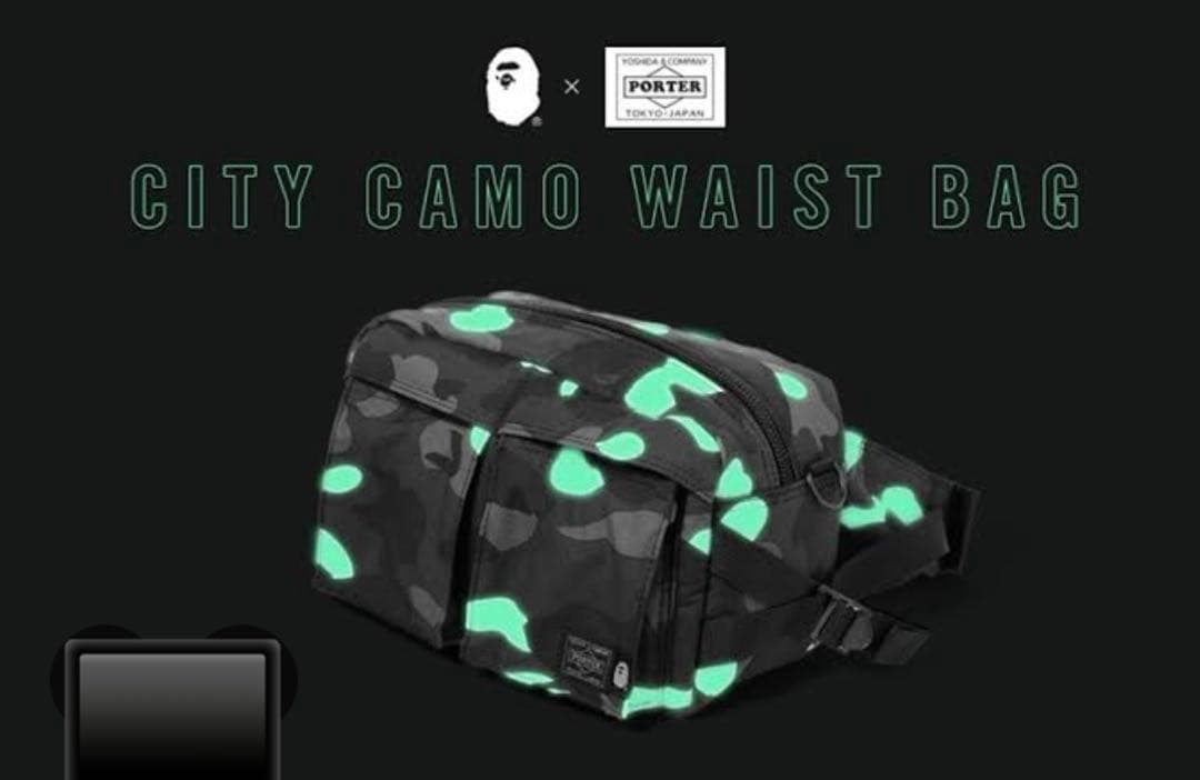 BAPE x PORTER シティカモ ボディ バッグ コラボ　ウエスト ポーチ