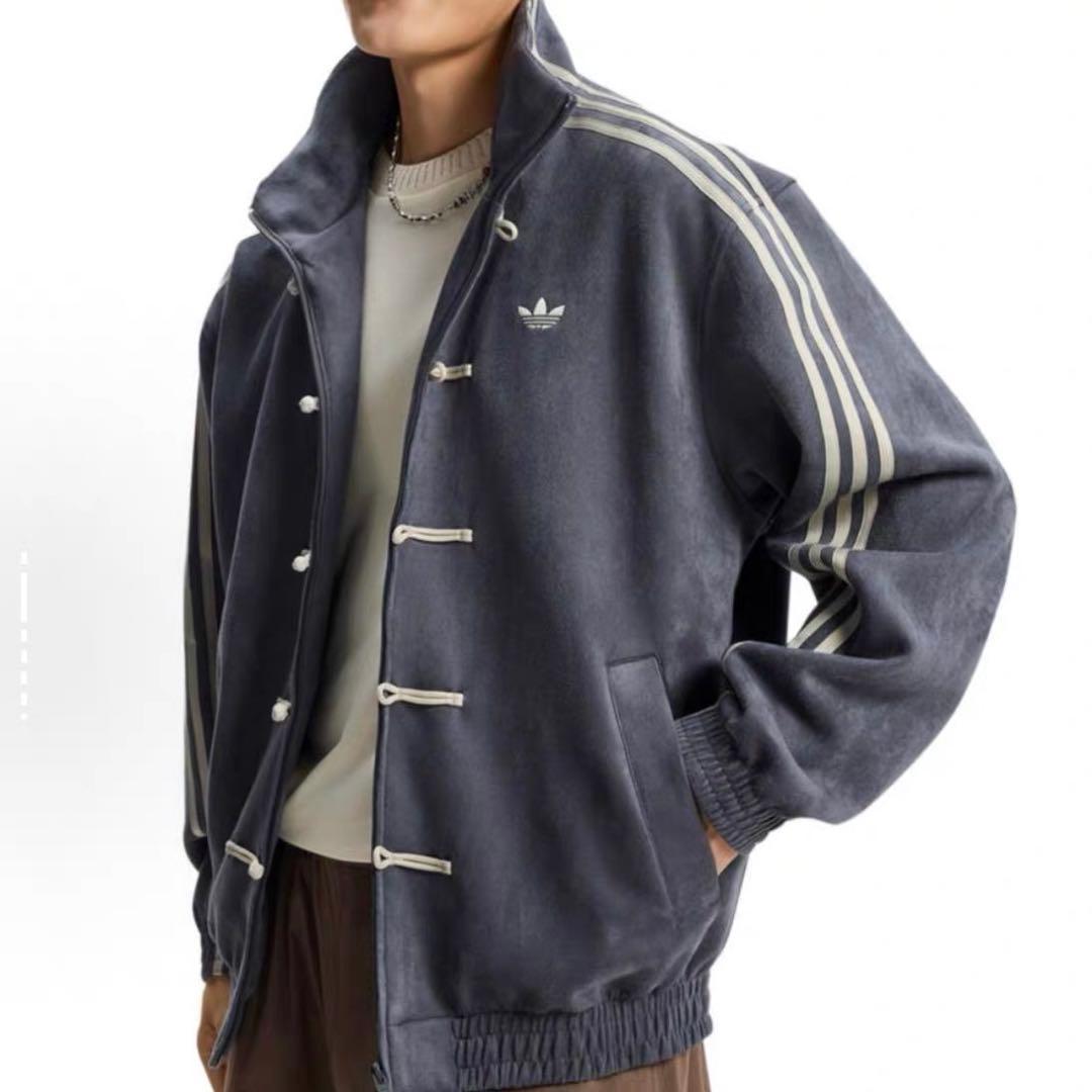 adidas 中国限定 ブルーグレー ジャケット
