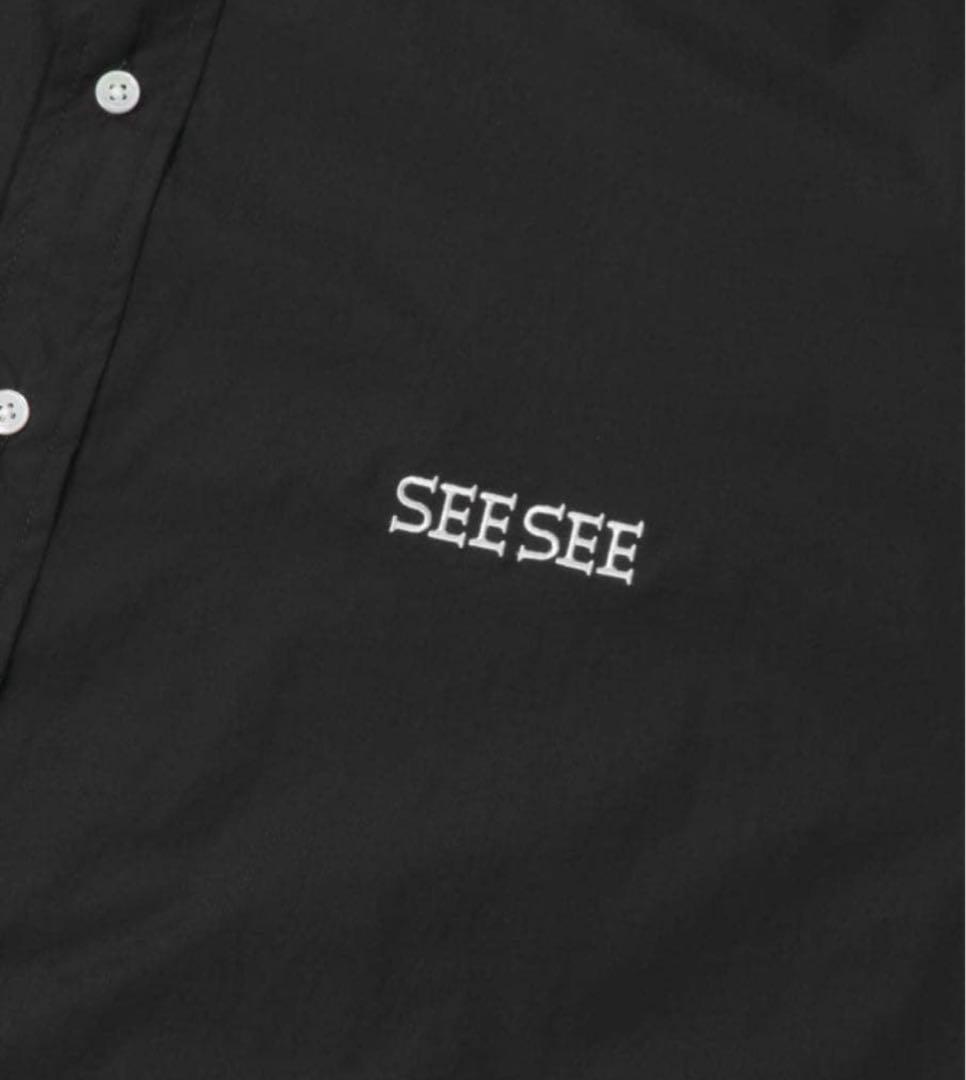 SEESEE NYLON SHIRT BLACK XL 新品未使用　タグ付　黒