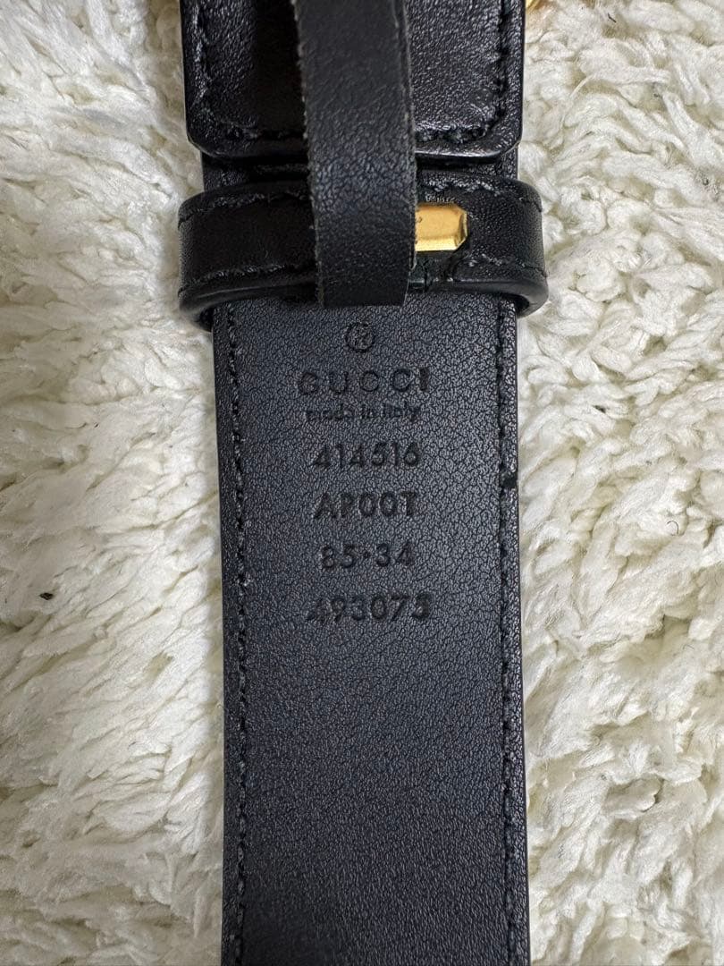 S*X様 GUCCI ブラック ベルト GGロゴ 85-34