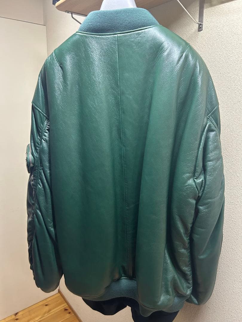 PRADA プラダ オーバーサイズ ナッパレザーボンバージャケット M